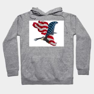 Flying American Eagle Flag Hoodie